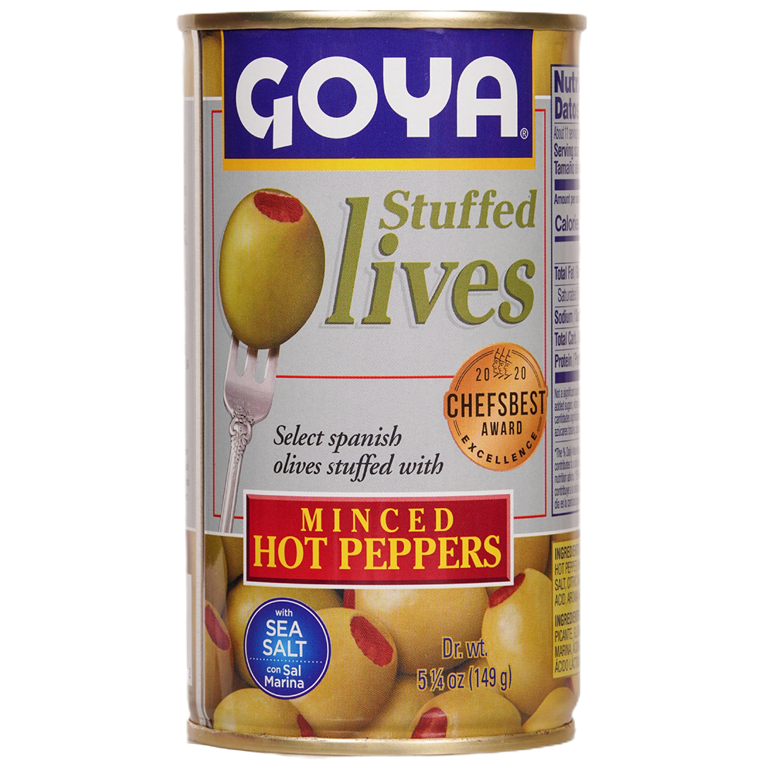 Goya Stuffed Olives Minced Hot Peppers